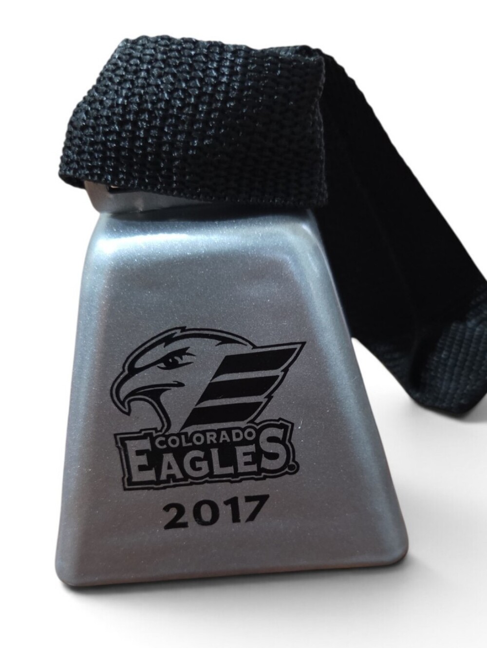 Brand New Colorado Eagles Hockey Silver Cowbell 2017